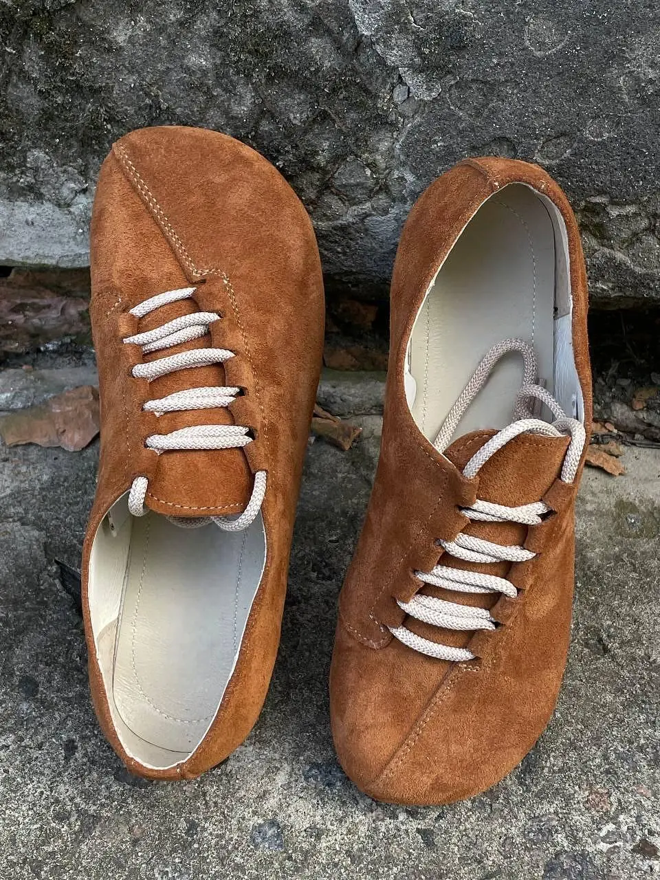 Handmade Suede Lace Up Sneakers Women S Wide